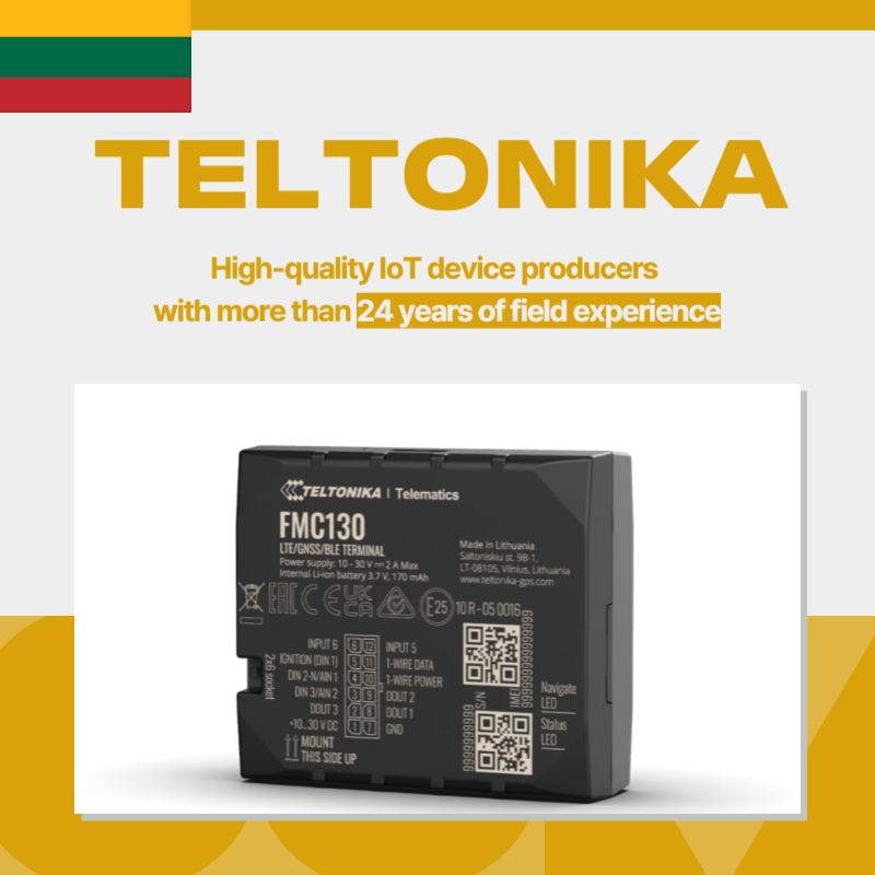 Industrial cellular router, 4G LTE Cat1 tracker LITHUANIA TELTONIKA