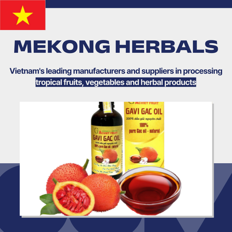 Vietnam, MEKONG HERBALS, Gac product - oil, powder, juice, fresh fruits, frozen fruits, extract powder