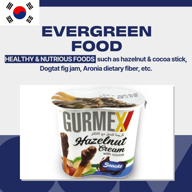 Hazelnut & Cocoa stick, Fig jam, Aronia Dietary Fiber, Oil EVERGREEN FOOD KOREA